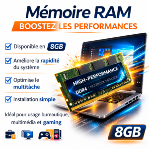 Mémoire RAM 8GB pour ordinateur portable – Plus de rapidité, plus de fluidité