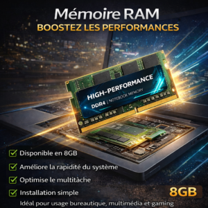 Mémoire RAM 8GB pour ordinateur portable – Plus de rapidité, plus de fluidité