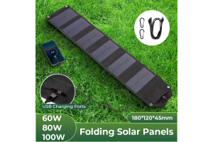 Panneau solaire pliant 60W USB 5V, chargeur solaire Portable, batterie externe pour Camping en plein air, randonnée + câble