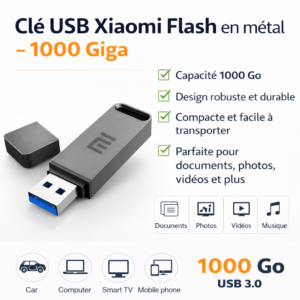 Clé USB Xiaomi Flash en métal - 1000 Giga