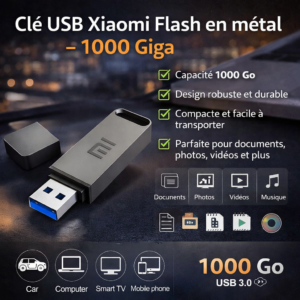 Clé USB Xiaomi Flash en métal - 1000 Giga
