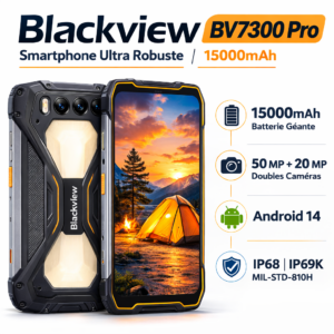 Blackview BV7300 Pro – incassable 15000mAh, 50MP, Android 14, IP68/IP69K