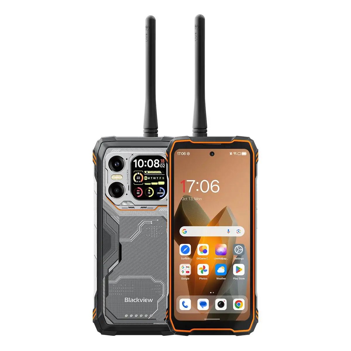 Blackview XPLORE 1 Smartphone robuste 5G avec fonction talkie-walkie, écran 6,78 pouces 120Hz, 12 Go + 256 Go, appareil photo 64 MP, batterie 20000 mAh, 55W, Android 15, NFC