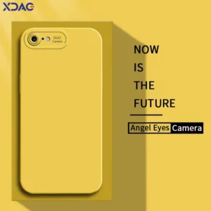 Coque en Silicone liquide yeux d'ange pour iPhone 7 8 Plus SE 2020 2022, protection d'objectif souple et antichoc, 8Plus 2 3