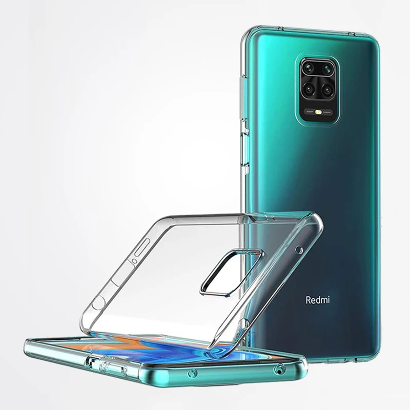 Coque transparente de haute qualité pour Xiaomi Redmi 9 9A 9C 9i 9T Note 9S Pro Max, coque de téléphone souple transparente Note9T AT Prime Power NFC 5G – Image 2