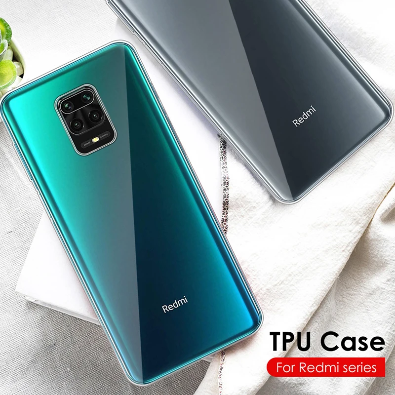 Coque transparente de haute qualité pour Xiaomi Redmi 9 9A 9C 9i 9T Note 9S Pro Max, coque de téléphone souple transparente Note9T AT Prime Power NFC 5G – Image 4